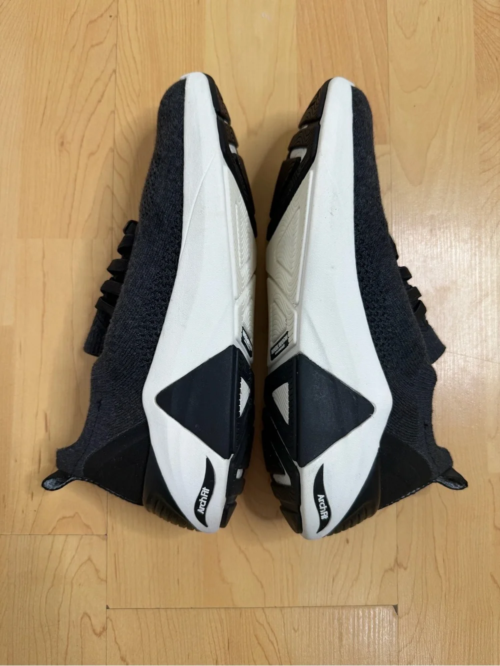 Mark Nason Charcoal Knit Slip-On Sneakers with White Midsole
